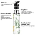 thumbnail image 3 of ALAZA Green Leaves Pattern Water Bottle Insulated Flask Stainless Steel Straw Lid 20 oz, 3 of 6