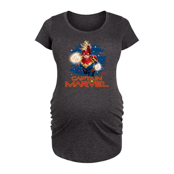 Marvel - Captain Marvel Logo - Women's Maternity Scoop Neck Graphic T-Shirt