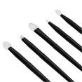 thumbnail image 4 of Lot de 5 pinceaux en silicone pour fard à paupières, sourcils, lèvres, eye-liner, manche portable, applicateur de maquillage réutilisable, 4 of 4