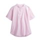 thumbnail image 3 of Camisa Hombre Hombres de la moda Camisa de verano Lino de algodón Sólido Manga corta Cuello en v Tops retro Streetwear Blusa informal 1 1, 3 of 5