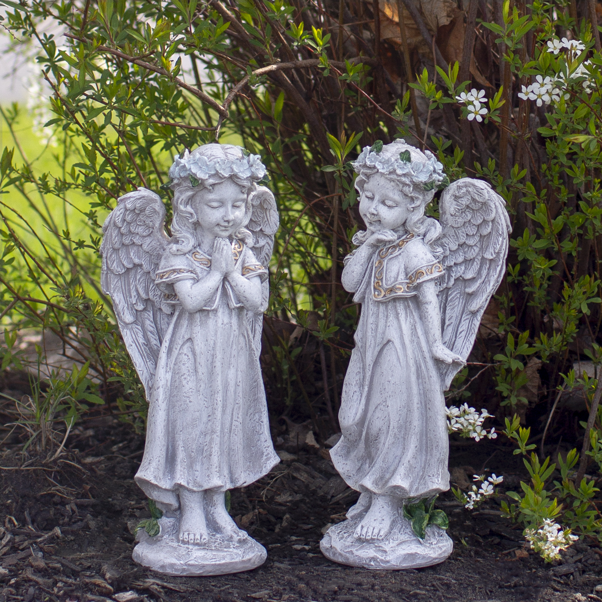 Northlight 10" Angel Standing in Prayer Outdoor Garden Statue - image 2 of 5