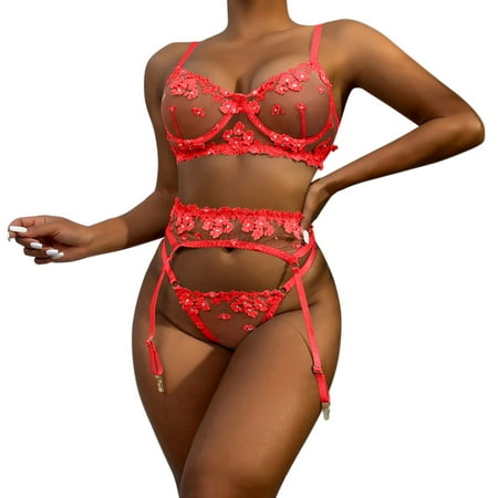 

Women Exotic Lingerie Fashionble Lace Flower Embroidery Slim Trendy Casual Holiday Party Vacation Sleepwear Underwear Valentine s Day Gift