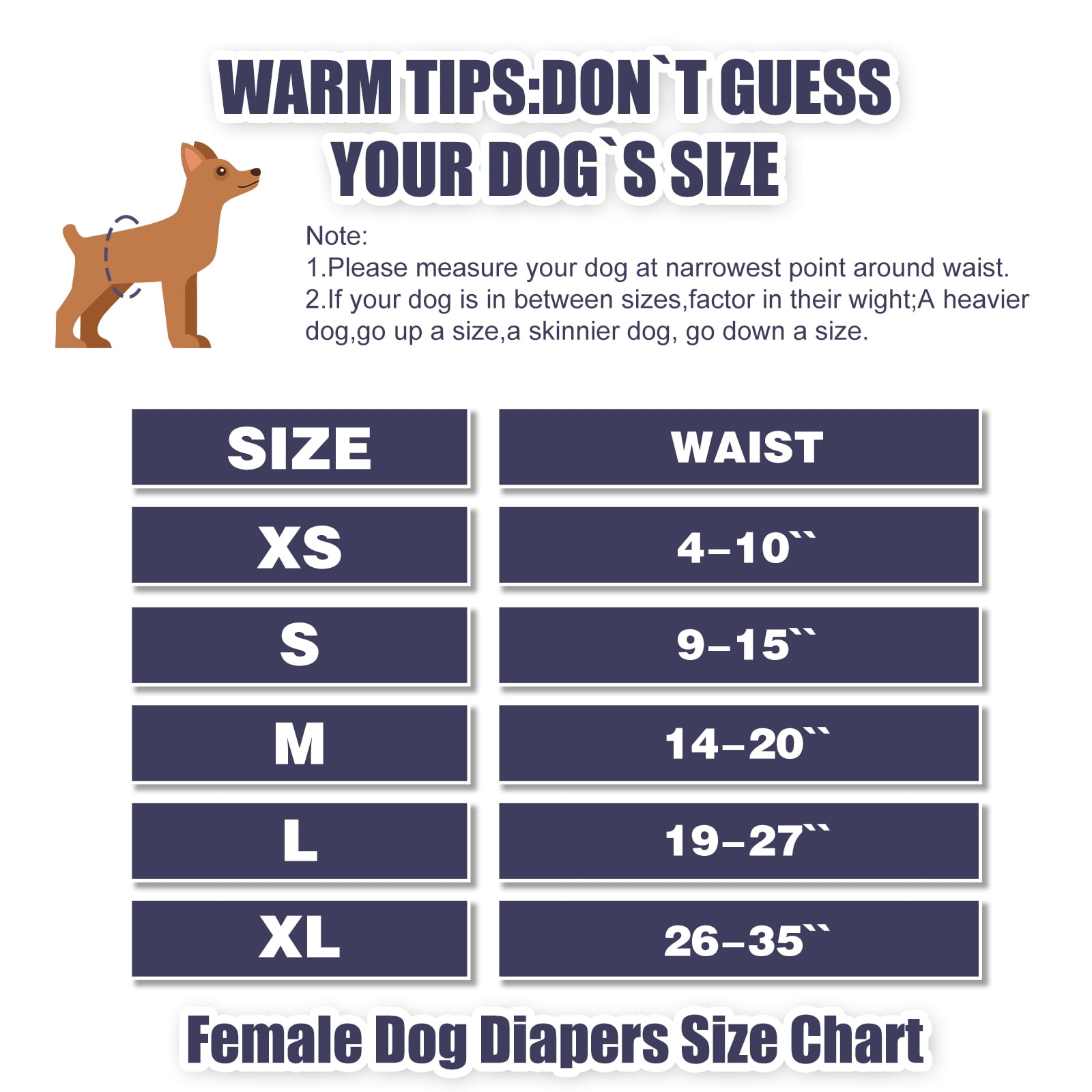 Kitys Fatch Reusable Female Dog  Diapers, Washable Dog Diapers (3 Packs), High Absorptive Dog Diapers for Girl Dog in Heat, Incontinence or Excitable Urination