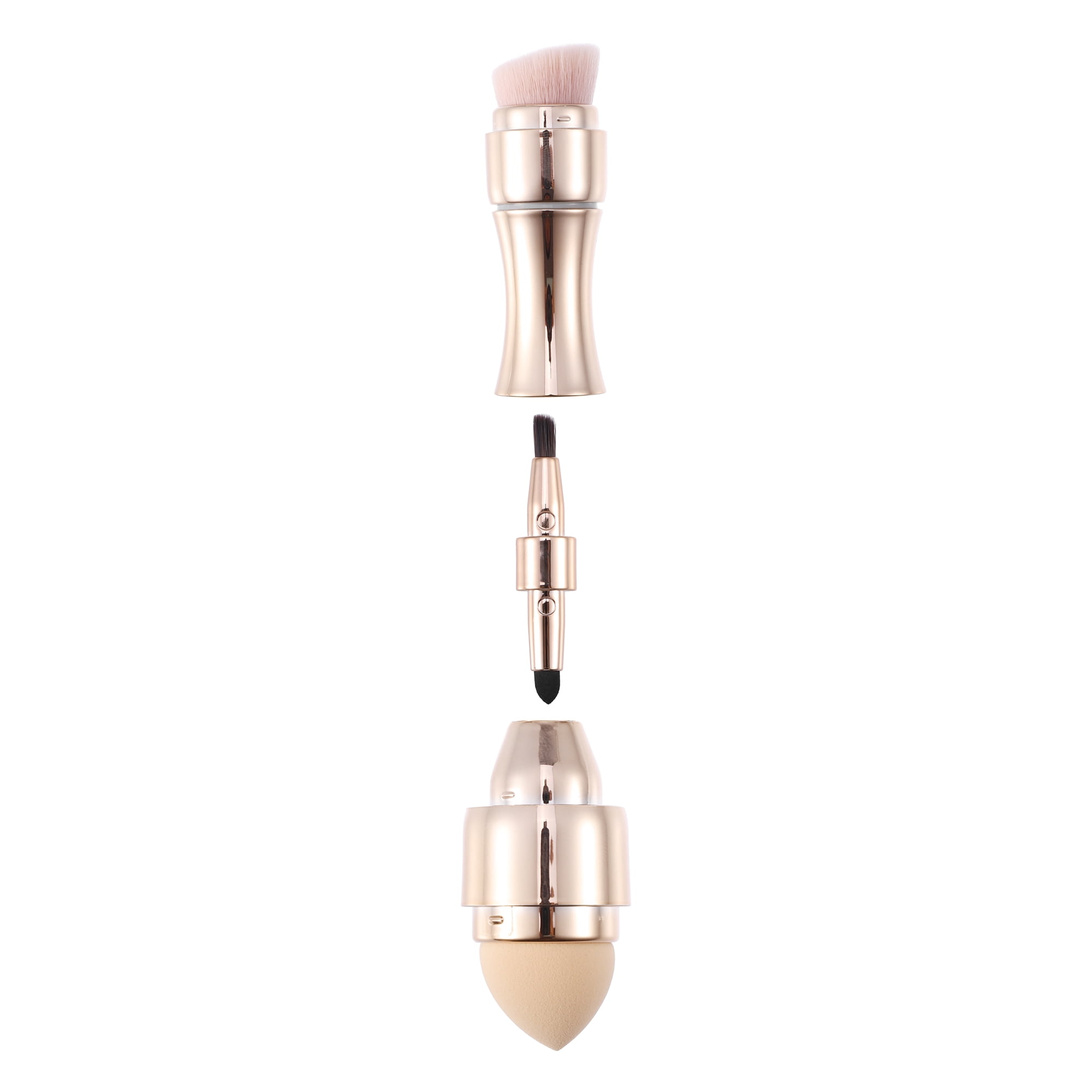 Unique Bargains 4 in 1 Portable Makeup Brush Set, Foundation Sponge Brush and More