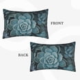 thumbnail image 2 of Daiia Blue Color Cactus Bedding Waterproof Pillow Protector Zippered Queen – Bed Bug Proof Pillow Encasement-14"x20", 2 of 6