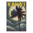 thumbnail image 2 of Kaua'i, Hawaii, Palm and Moon (19x27 inches, Premium 500 Piece Jigsaw Puzzle for Adults and Family, Made in USA), 2 of 4