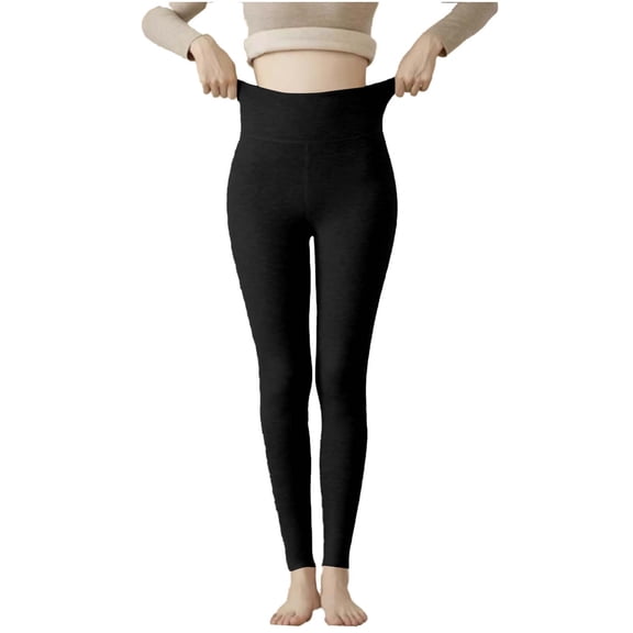 Xuniizn Fleece Lined Leggings Women, High Waisted Stretchy Full Length Thermal Tights, Lightweight Breathable Soft Cozy Warm Winter Yoga Pants, M-2XL