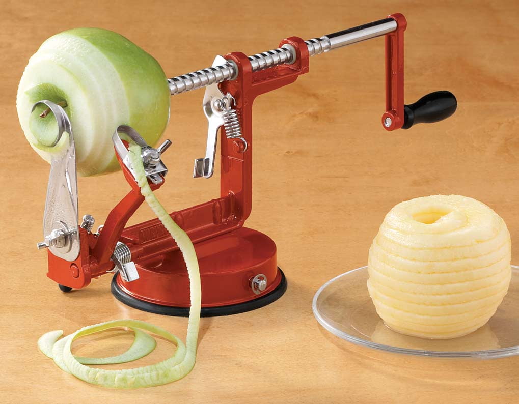 apple peeler and corer that does not slice