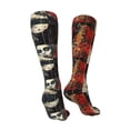 thumbnail image 3 of Kdxio Abstract Skull Guitar Art Funny Silky Novelty Funky Long Knee High Socks Soft 3D Print Cosplay Crazy Stockings for Men Women, 3 of 8