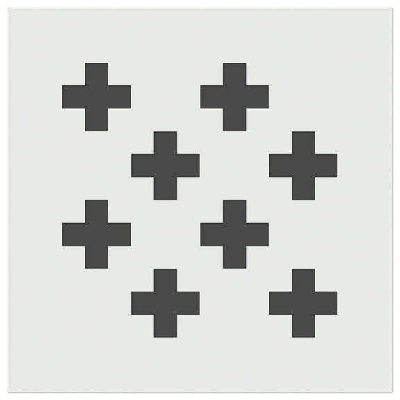 Swiss Cross Repeating Pattern DIY Cookie Wall Craft Stencil - 5.5 Inch