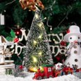 thumbnail image 4 of Mini Christmas Trees with Wooden Base, Tabletop Christmas Trees as Christmas Decorations for Home and Kitchen. 9 Pieces, 4 of 4