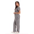 thumbnail image 2 of Just Love Women's Scrub Sets Medical Scrubs (Tie Back) (3X, Light Grey), 2 of 2
