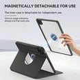 thumbnail image 5 of 360° Rotatable Touchpad Keyboard Case for iPad Air 11" M4/M3/M2 & iPad Air 5/4 10.9", Magnetic Clear Folio with Pencil Holder,Black, 5 of 8