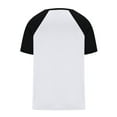 thumbnail image 6 of T-shirts for Men Short Sleeve Round Neck Color Blocked Pullover Fitness Casual Sports T-Shirt White XXL Mens Tops, 6 of 6