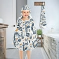 thumbnail image 4 of Toddler Hooded Beach Towel 24x50 Kids Bath Towels Soft Quick Dry for Swim Pool Boys Girls Zebra Leaf Birds, 4 of 7