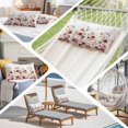 thumbnail image 6 of Red Spring Floral Pillow Covers, Linen Long Throw Pillow Case, Elegant Pastoral Flowers Watercolor Holiday Pillow Protector Decorative Cushion Cover for Living Room/Bedroom 16" x 24", 6 of 8