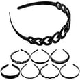 thumbnail image 2 of SHISUYAN 4Pack Plastic Hair Hoop For Women S Hair With Twisted Design Ideal For Daily Use And Sports In Simple Style, 2 of 9