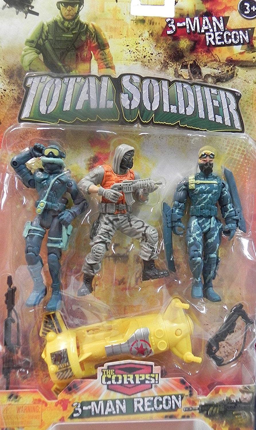 The Corps! Total Soldier 3 Man Recon Sea Squad by Toys, The Corps