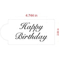 thumbnail image 5 of Designer Stencils Fancy Happy Birthday Cake Stencil, Beige/Semi-Transparent, 5 of 7
