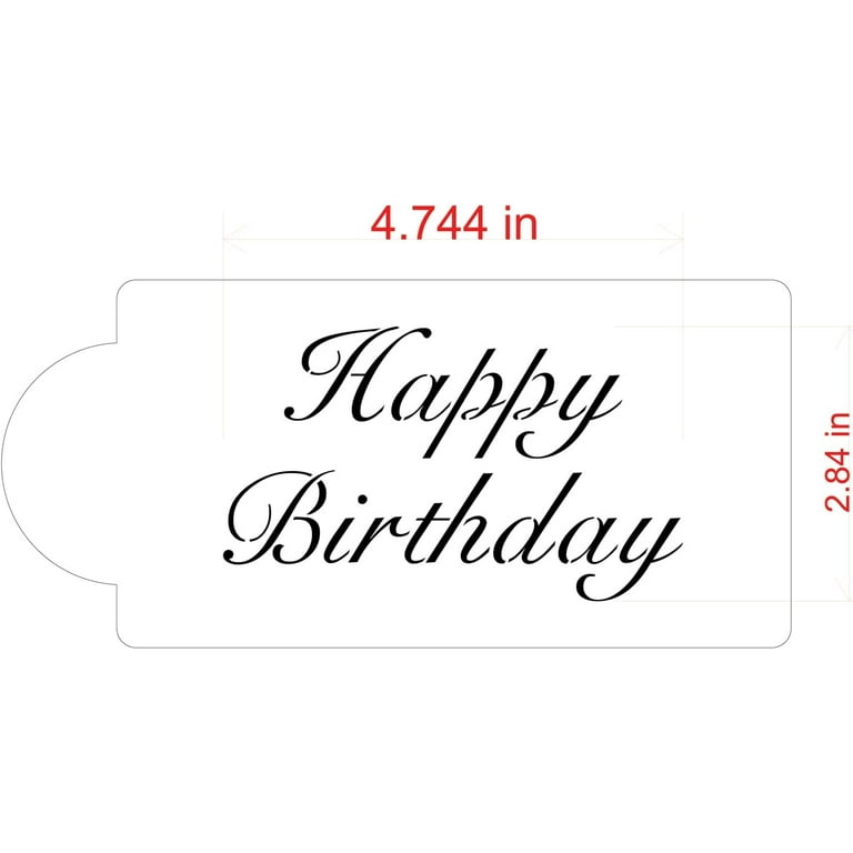 Designer Stencils Fancy Happy Birthday Cake Stencil, Beige/Semi-Transparent - Walmart.com designer-stencils-fancy-happy-birthday-cake-stencil-beige-semi-transparent-walmart-com