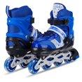 thumbnail image 1 of Eonwise Adjustable Size Inline Skates With Led Flash Light On Wheels For Unisex Kids | Age 7 To14 Years (Blue) Soft Boot Support System With Double Cam-lever Buckle.push Button Adjustment System, 1 of 5