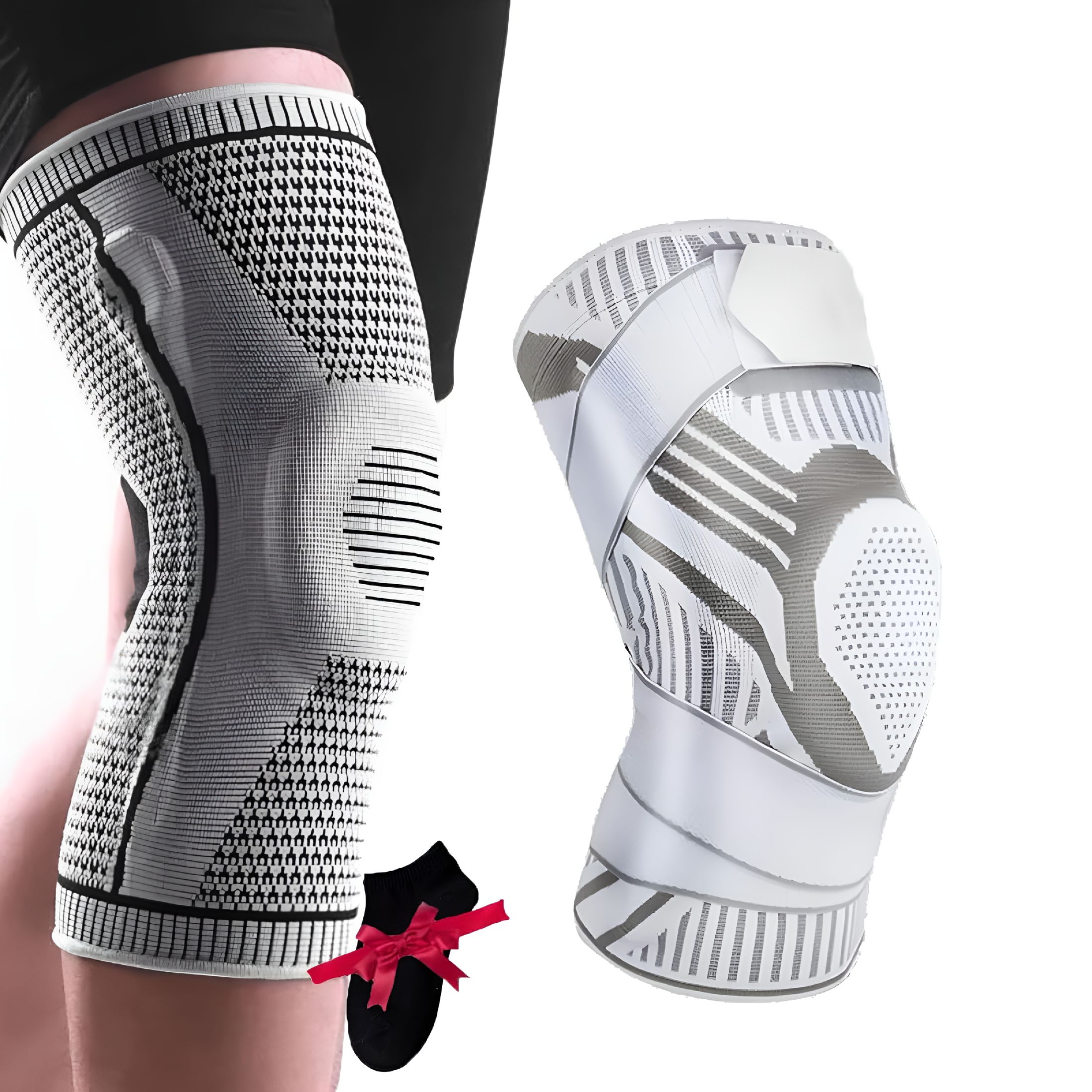 XIRQI 2026 New Knee Braces for Knee Pain,Relieve Knee Sleeve Bone on Bone,Ultra Knee Elite for Women,Knee Brace,Compression Knee Pads Knee Support for Runner,Workout(White,Xl)
