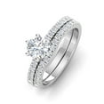 thumbnail image 3 of Certified 1 3/8 Carat TW Diamond Solitaire Bridal Set Engagement Rings in 14k White Gold (H-I, I2), 3 of 5