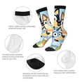 thumbnail image 3 of Masiiu Bluey Pattern Adult Crew Socks, Breathable Color-Block Mid-Calf Socks, Comfortable for Daily Wear and Sports, 3 of 6