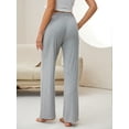 thumbnail image 2 of U2SKIIN Women's Pajamas Pants, Soft Lounge Wide Leg Lightweight Sleep Pj Bottoms,(Light Grey Mel.,2XL), 2 of 5