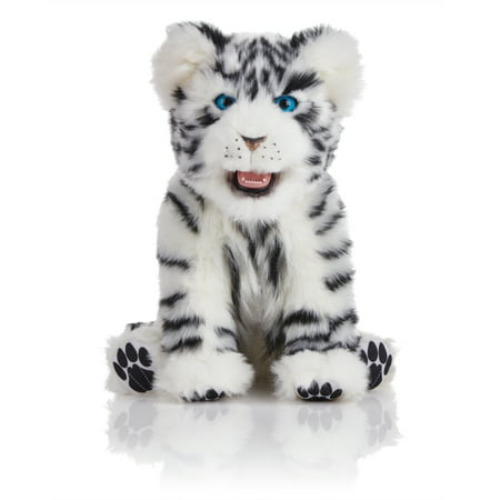 Alive Cubs - Interactive Plush Cub - White Tiger Cub By WowWee
