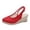 Red, variant on NOKIO Women's Nude Closed Toe Elastic Ankle Strap Espadrilles Wedge Sandals Women Buckle Strap Summer Weave Comfortable Wedges Shoes Beach Round Toe Breathable Sandals