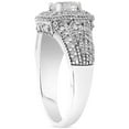 thumbnail image 3 of Bow Jewelry Radiant Cut Moissanite Ring - 2.5 Ct Halo Style Jewelry in 14K White Gold Plated with Four Prong Setting - Engagement Ring for Women, 3 of 3