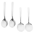 thumbnail image 2 of 4 Pcs Cuillères à Soupe en Acier Inoxydable Grandes Cuillères Pratiques pour Riz (Argent), 2 of 8