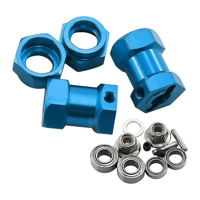 Xuanheng Hex Adapter Locking Hub Lightweight Conversion Kit 12mm for 1:10 -03 -02 blue