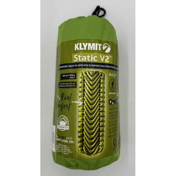 Klymit Static V2 Sleeping Camping Pad Lightweight - Brand New - 1.3 R Value -