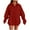 Red, variant on ShiShine Womens Oversized V Neck Sweatshirts Long Sleeve Pullover Clothes 2025 Fall Trendy Outfits