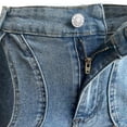 thumbnail image 4 of Fjofpr Clothing Straight Leg Jeans for Women High Waisted Jeans for Women Long Women's New Solid Casual High Waist Pocket Personality Hollow Out Loose Straight Jeans Pants, 4 of 9