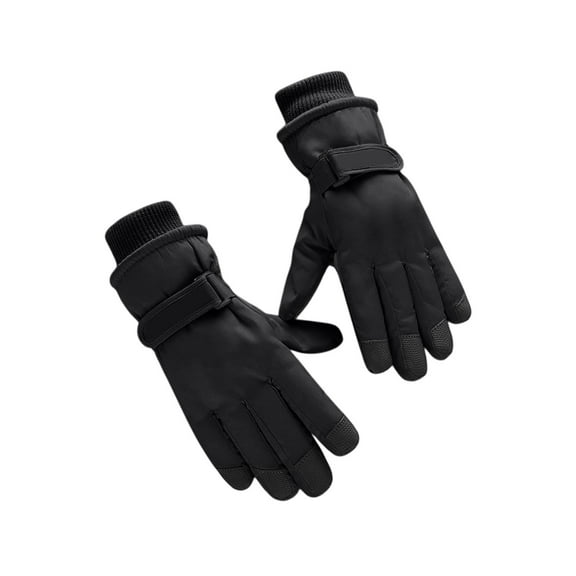 Cinvoph Winter Gloves Women Men Touchscreen Non-slip Lined Warm Insulated Glove for Cycling Snowboarding Hiking Camping Riding Outdoor Cold Weather Work, Black