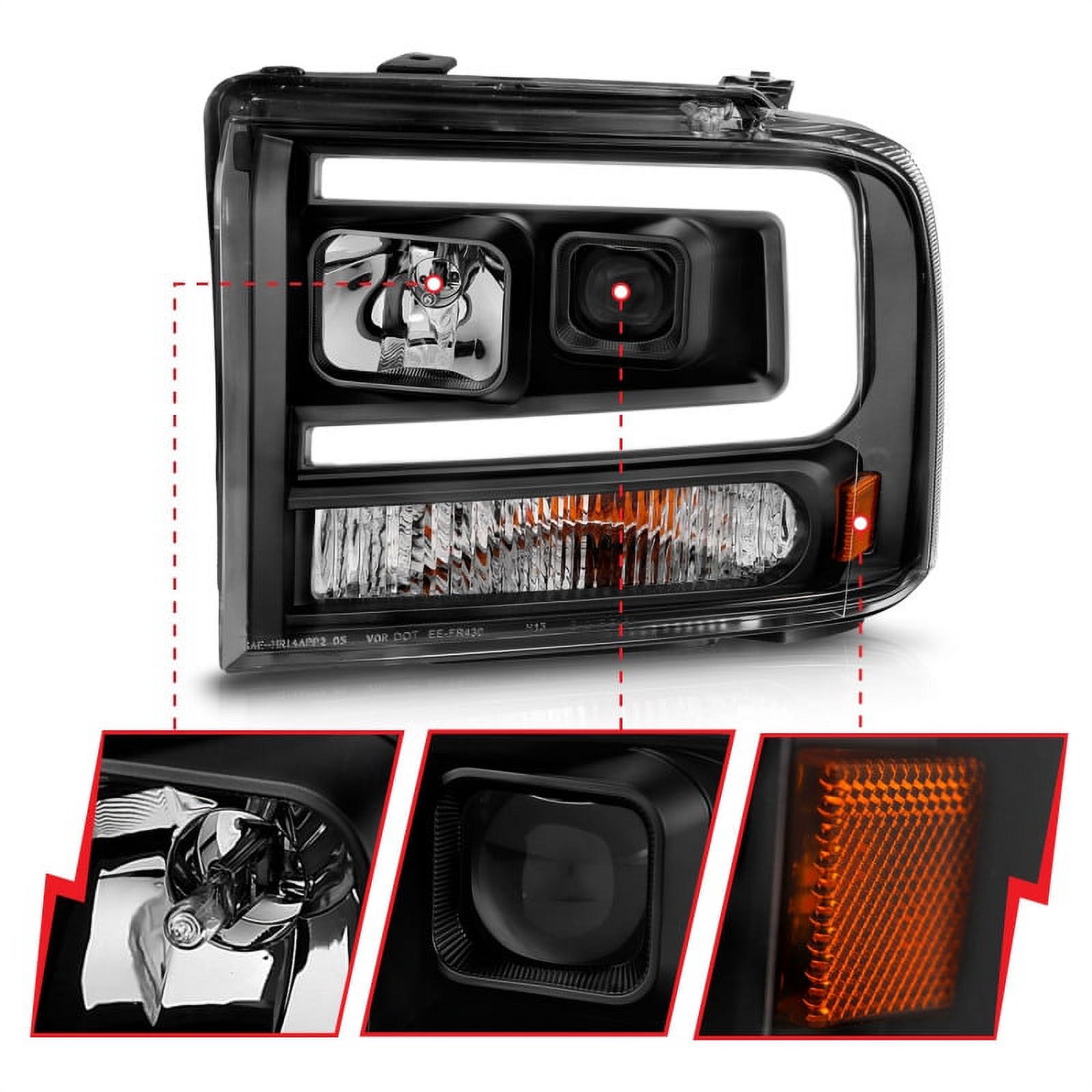 ANZO USA 111551 Projector Headlight Fits select: 2005-2007 FORD F250, 2005-2007 FORD F350