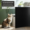 thumbnail image 6 of 2 ft. Short Bamboo Wave Screen in Black - Table Top Room Divider with Portable Design, 6 of 7