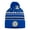Blue 87, variant on Chelsea Official Blue with ZigZag Pattern Soccer Pom Beanie