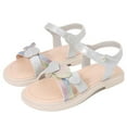thumbnail image 1 of Sandalias de princesa con diamantes de imitación REDARER para niñas, con tira en el tobillo, estilo bohemio, para playa, tallas 4-4,5 años, 1 of 5