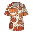 thumbnail image 1 of Men's Short Sleeve V-Neck Halloween Print Chest Pocket Care Top 3XL, 1 of 4
