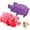 Red Purple, variant on LQCrafK Dog Squeeze Toy,Squeaky Pig Dog Toys, Blue Latex Grunting Pig Dog Toy Anxiety Relief for Dog Puppy Chew Toys,Green