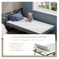 Folding Bed with Mattress, Upgraded 5" Memory Foam Mattress Portable