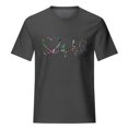 thumbnail image 3 of Summer Saving Wycnly Womens Shirts Round Neck Short Sleeve Heart Print Summer Cute Tops Nurse's Day Comfy Breathable Basic Ladies Fashion Blouses Gray xl Clearance Under $5, 3 of 3