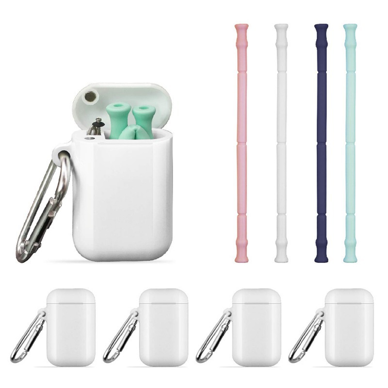 Portable 4 Collapsible Straws with 4 Cases and 4 Cleaning Brushes BPA Free 30&20 oz Tumbler Compatible for Travel,Office Allyooly Silicone Straws Drinking Reusable Portable 4 Collapsible Straws with 4 Cases and 4 Cleaning Brushes BPA Free 30&20 oz Tumbler Compatible for Travel,Office Allyooly Silicone Straws Drinking Reusable