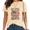 C-Apricot, variant on UNISHE Womens She Loves Jesus And America Too Print T-Shirt Vibrant Flag Floral Patriotic Pride Top Beige, L