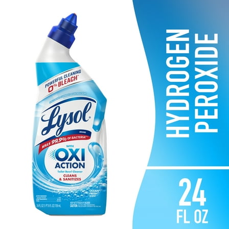 Lysol Hydrogen Peroxide Toilet Bowl Cleaner Gel, Cool Spring Breeze, 24 fl oz