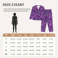 thumbnail image 4 of Fuzoiu Purple Snowflakes Print Women's Long-Sleeved Pajama,Lounge Button Down Nightwear,Womens Notch Collar Pajama Set-X-Large, 4 of 7